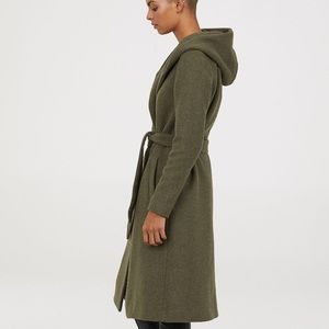 H&M Hooded Wool Blend Coat